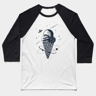 Ice Cream In Space. Double Exposure Baseball T-Shirt